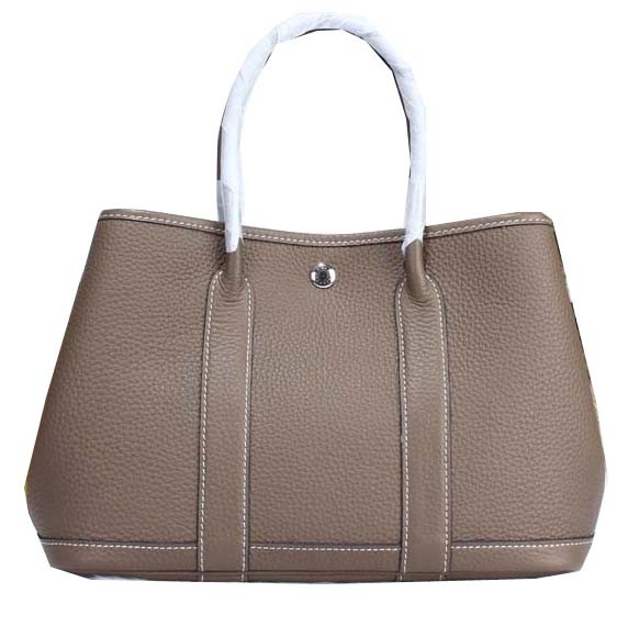 AAA 1:1 Hermes Garden Party 30cm Tote Bags Grainy Leather Grey Tl1347vi59