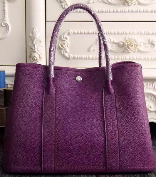 Best Hermes Garden Party 36cm 30cm Tote Bag Original Leather Purple Tl1047kr25