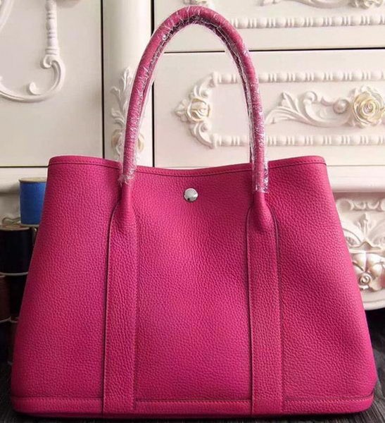 Designer Replica Hermes Garden Party 36cm 30cm Tote Bag Original Leather Rose Tl1057CF36