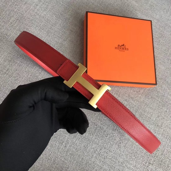 Fashion Hermes original epsom leather belts wide 2.5CM 2714 red Tl3555OM51