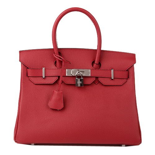 Hermes Birkin 30CM Tote Bag Burgundy Original Leather H30 Silver Tl1689Ea63