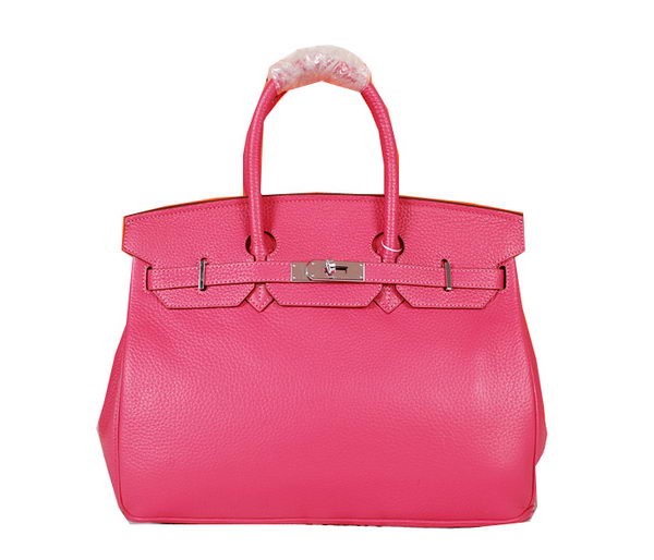Hermes Birkin 35CM Tote Bag Rose Original Grainy Leather H35 Silver Tl1680fJ40
