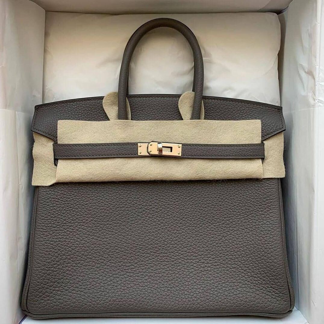 Hermes Birkin Bag Original Leather 35CM 17825 Tinware Grey Tl421JD63