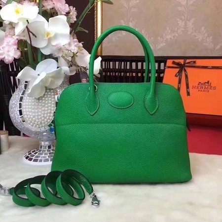 Hermes Bolide Original Leather Tote Bag B1007 Green Tl849Oj66