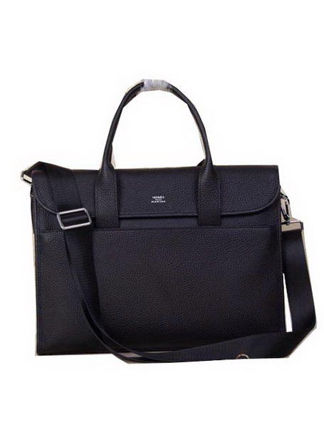 Hermes Briefcase Original Calf Leather H1709 Black Tl1334Gh26