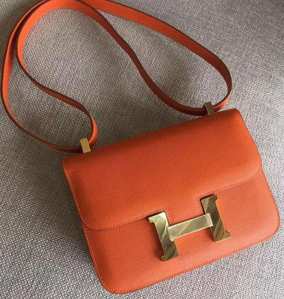 Hermes Constance Bag Calfskin Leather H9999 Orange Tl987Il41