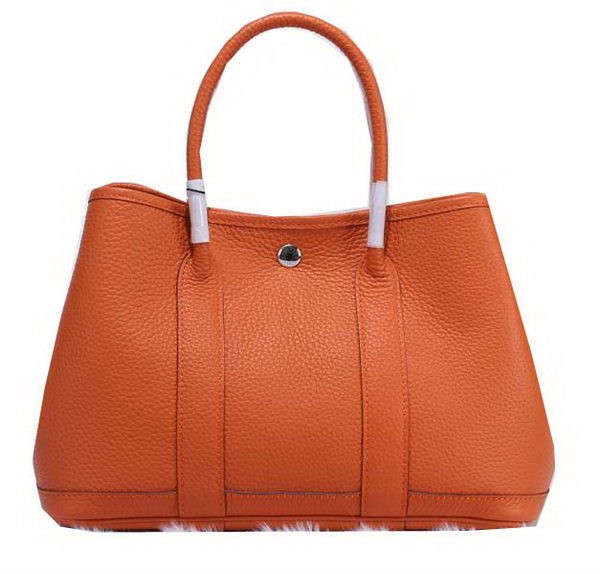 Hermes Garden Party 30cm Tote Bags Grainy Leather Orange Tl1349sp14