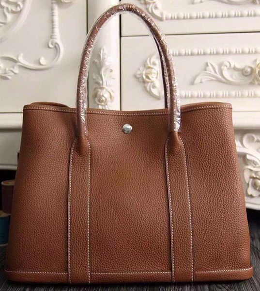 Hermes Garden Party 36cm 30cm Tote Bag Original Leather Brown Tl1046ea89