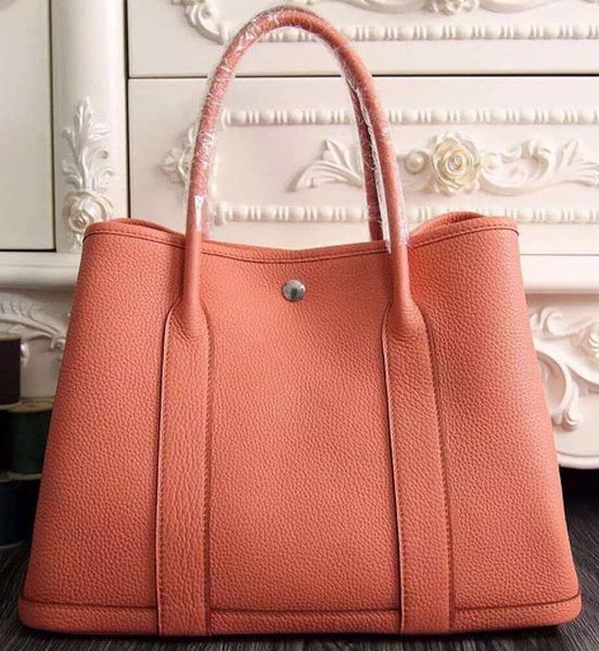 Hermes Garden Party 36cm 30cm Tote Bag Original Leather Light Pink Tl1050Kn56