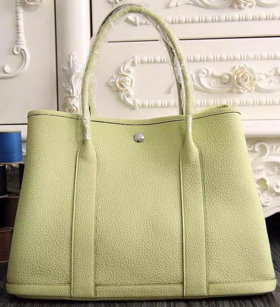 Hermes Garden Party 36cm 30cm Tote Bag Original Leather Light Yellow Tl1048Ri95