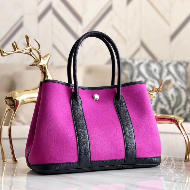 Hermes Garden Party 36cm Tote Bags Original Leather A3698 Purple Tl640dV68