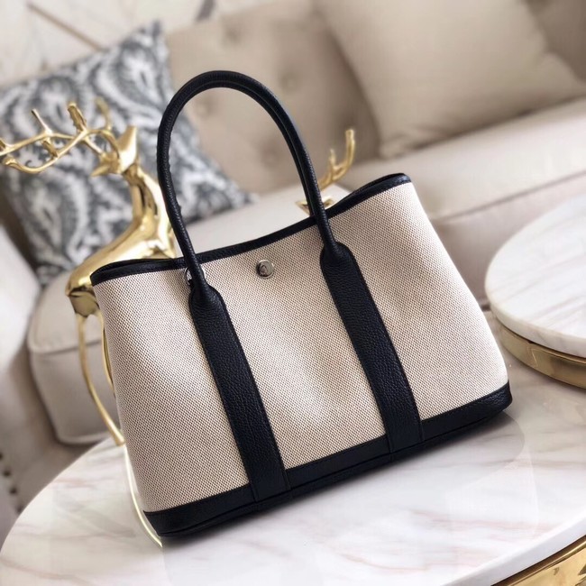 Hermes Garden Party 36cm Tote Bags Original Leather H3698 Black Tl638pA42