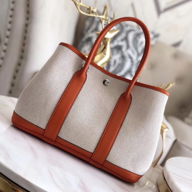 Hermes Garden Party 36cm Tote Bags Original Leather H3698 Orange Tl639CD62
