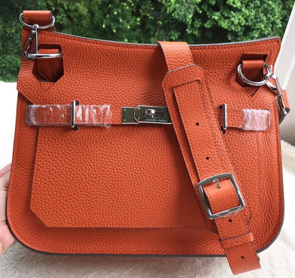 Hermes Jypsiere 31CM Shoulder Bag Calfskin Leather H0880 Orange Tl959Ea63