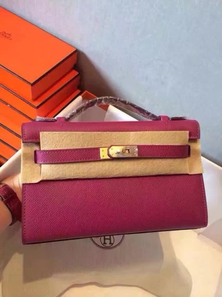 Hermes Kelly 22cm Tote Bag Original Leather KL22 Rose Tl940Lp50