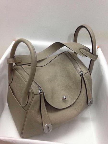 Hermes Lindy 30CM Original Leather Shoulder Bag HLD30 Khaki Tl1249fH28