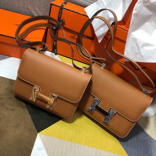 Hermes Original Espom Leather Constance Bag 5333 brown Tl277bT70