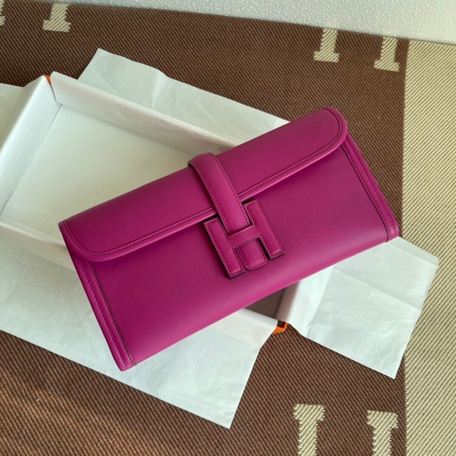 Hermes Original jige swift Leather Clutch 37088 rose Tl250Kd37