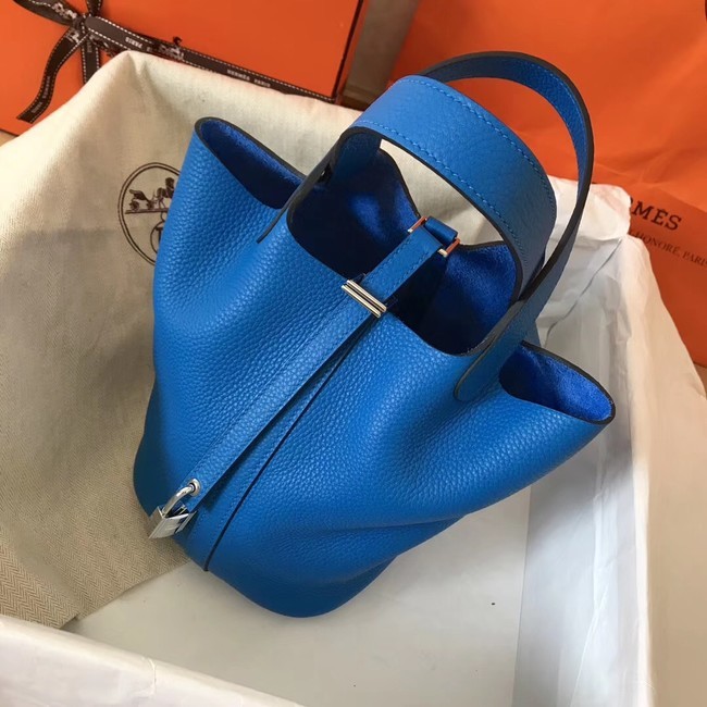 Hermes Picotin Lock PM Bags Original Leather H8688 blue Tl663pk20