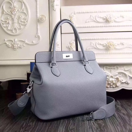 Hermes Toolbox Bag Original Togo Leather H3259 Light Blue Tl839Oq54
