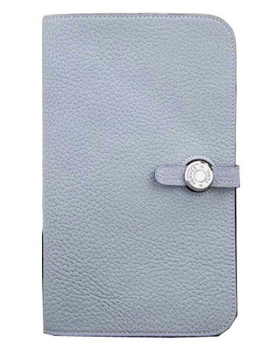 Luxury Hermes Compact Passport Holder Original Leather Wallet SkyBlue Tl2168bE46