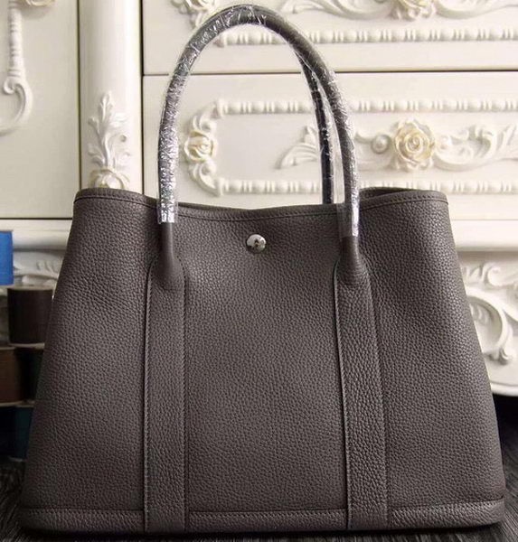 Replica Best Quality Hermes Garden Party 36cm 30cm Tote Bag Original Leather Dark Grey Tl1051Rf83