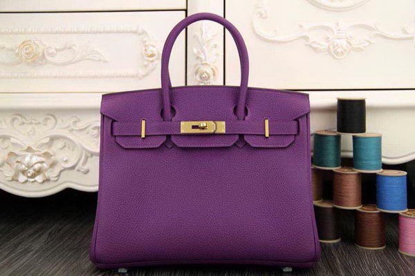Replica Hermes Birkin 35CM 30CM Tote Bag Original Leather HB35O Purple Tl1269Ye83