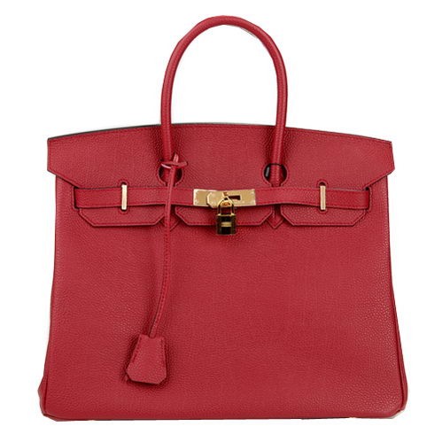 Replica Hermes Birkin 35CM Tote Bag Burgundy Original Leather H35 Gold Tl1669Jw87