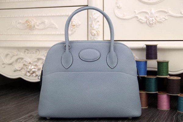 Replica Hermes Bolide 31CM Original Leather Tote Bag SkyBlue Tl1260CQ60