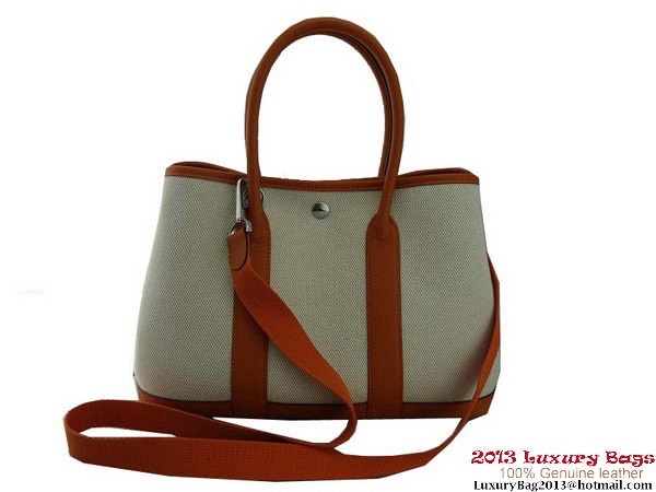 Replica Hermes Garden Party 30CM Bag Fabric Orange Tl1897XB19