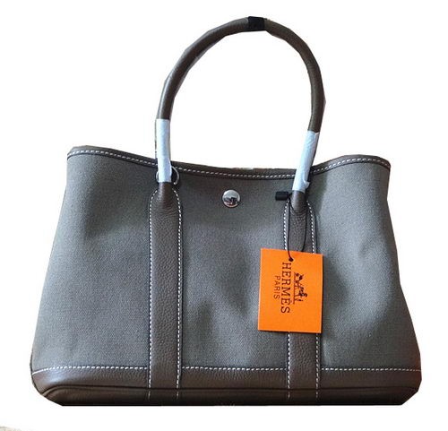 Replica Hermes Garden Party 30cm Tote Bags Original Leather Grey Tl1316sA83