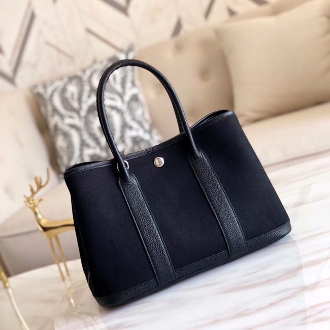 Replica Hermes Garden Party 36cm Tote Bags Original Leather A3698 Black Tl645DY71