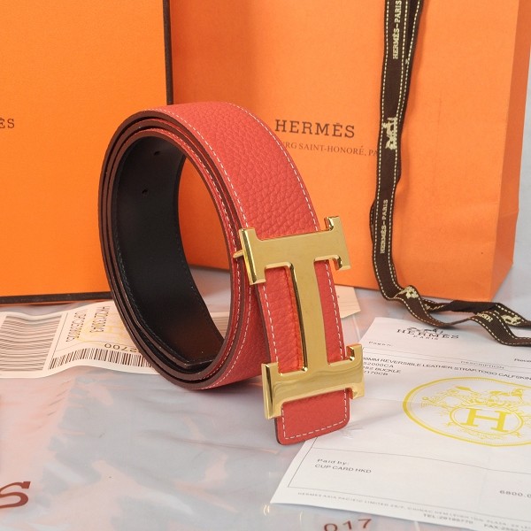 Replica Hermes Imported Belt HR1002H Watermelon Red Tl3767AP18