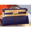 AAA Replica Hermes MINI Kelly 22cm Tote Bag Calfskin Leather K22 Blue Tl1042cf50