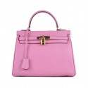 Best 1:1 Hermes Kelly 28cm Shoulder Bags Sakura Grainy Leather Gold Tl1560eT55