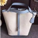 Best Hermes Picotin Lock 18cm Bag Canvas HPL8618T SkyBlue Tl1011Ml87