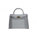 Fake 1:1 Hermes Kelly 32cm Shoulder Bag White Croco Leather K32 Gold Tl1753YK70