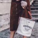 Fake Hermes H Sac De Pansage Canvas HS18237 White Tl747Qv16