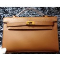 Fake Hermes MINI Kelly 22cm Tote Bag Calf Leather K011 Wheat Tl1180kw88
