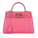 Fashion Hermes Kelly 28cm Shoulder Bags Rosy Grainy Leather Gold Tl1575Of26