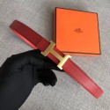 Fashion Hermes original epsom leather belts wide 2.5CM 2714 red Tl3555OM51