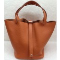 Fashion Hermes Picotin Lock 22cm Bags Litchi Leather HPL1048 Orange Tl1210Of26