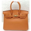 Hermes Birkin 25CM Tote Bag Original Leather H25T Orange Tl1178Ty85