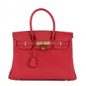 Hermes Birkin 30CM Tote Bag Burgundy Original Leather H30 Gold Tl1692aM39