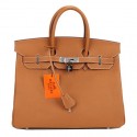 Hermes Birkin 35CM Tote Bag Camel Original Leather H35 Silver Tl1699Gh26