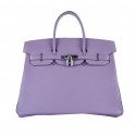 Hermes Birkin 35CM Tote Bag Lavender Grainy Leather Silver Tl1588Nw52
