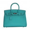 Hermes Birkin 35CM Tote Bag SkyBlue Clemence Leather H6089 Silver Tl1793JD28