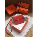 Hermes Clutch Epsom calfskin H0589 red Tl748UE80