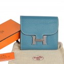 Hermes Constance Togo Leather Wallets A608 Blue Wallets Tl2309Oj66