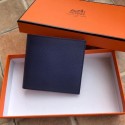 Hermes espom leather Wallet H2296 blue Tl2055sf78